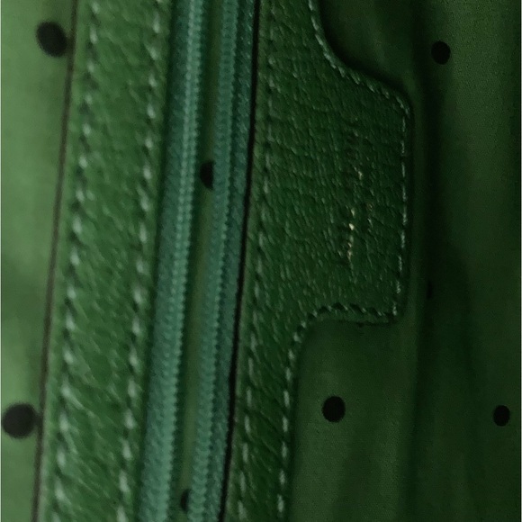 y2k 2000’s vintage Kate Spade satchel purse handbag green zebra animal print - Picture 5 of 11